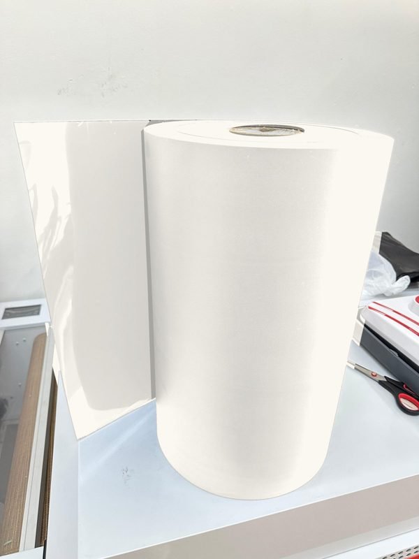 Rollo de vinilo textil de alta densidad color blanco